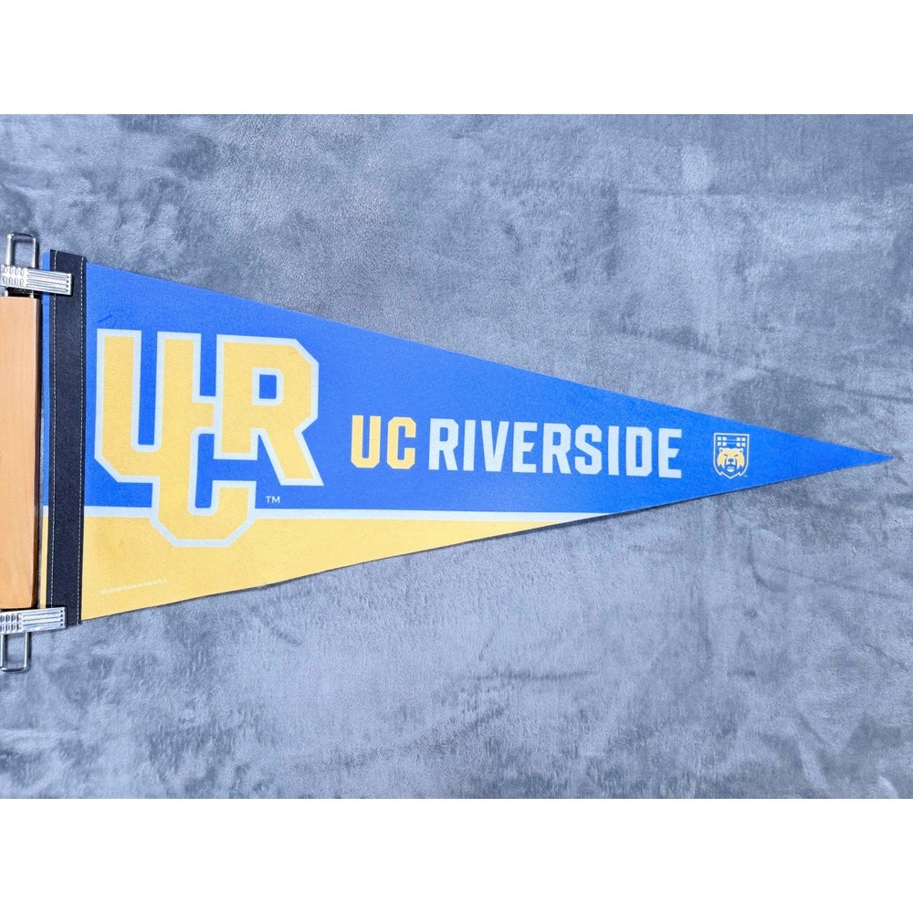 UC Riverside Pennant Felt College NCAA Official Licensed Blue Yellow 29 Inch